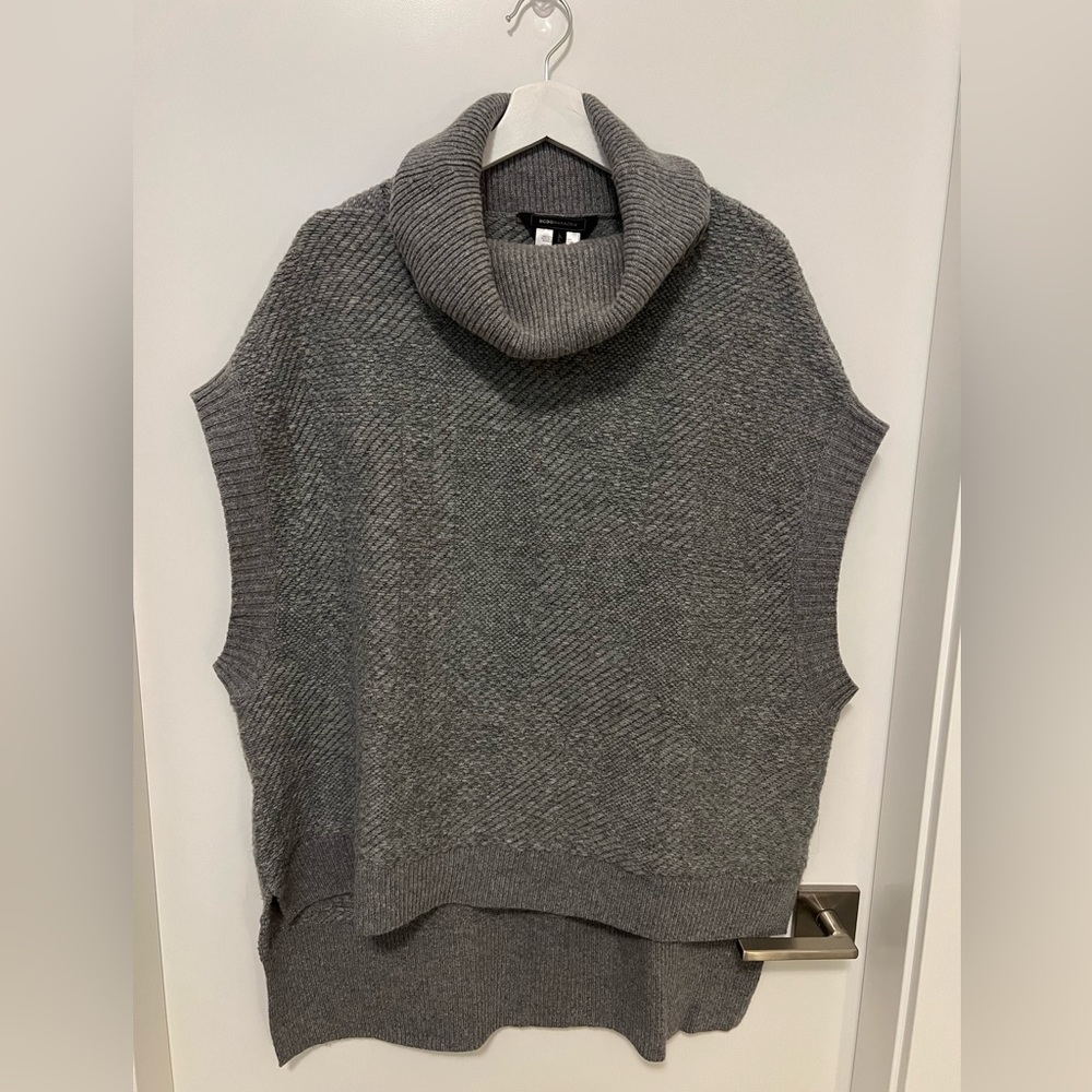 BCBG MaxAzaria Sleeveless Cowl Neck Knit Sweater
